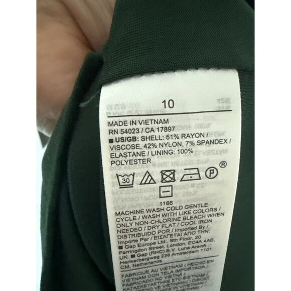 NWT Banana Republic Soraya Butterfly Sleeve Midi Dress in Hunter Green, 10 - Picture 8 of 8